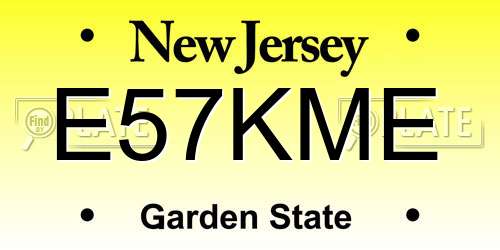 E57KME New Jersey License Plate
