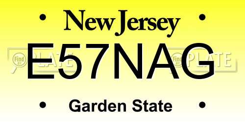 E57NAG New Jersey License Plate