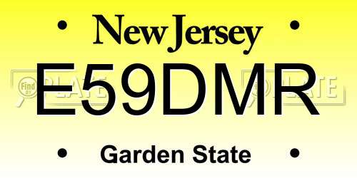 E59DMR New Jersey License Plate