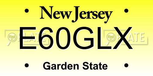 E60GLX New Jersey License Plate