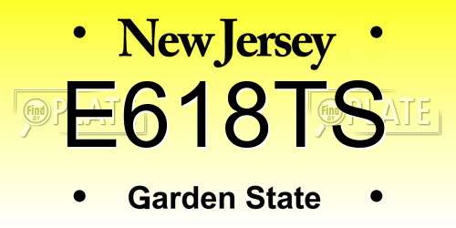 E618TS New Jersey License Plate