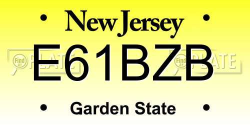 E61BZB New Jersey License Plate