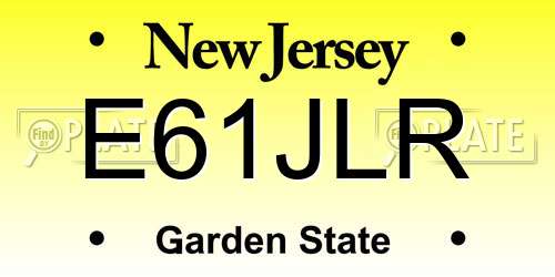 E61JLR New Jersey License Plate