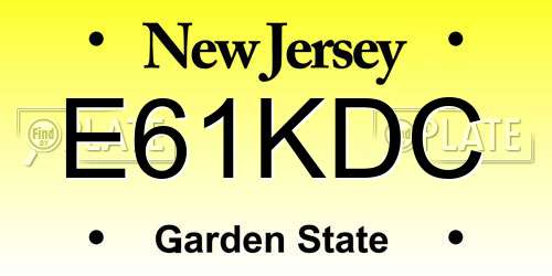 E61KDC New Jersey License Plate