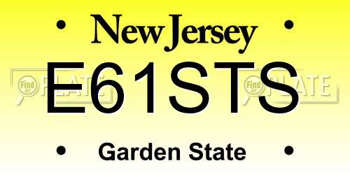 E61STS New Jersey License Plate