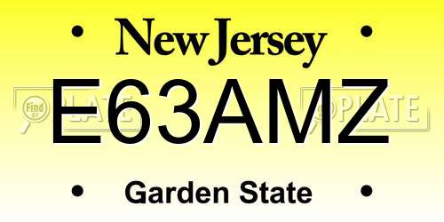 E63AMZ New Jersey License Plate