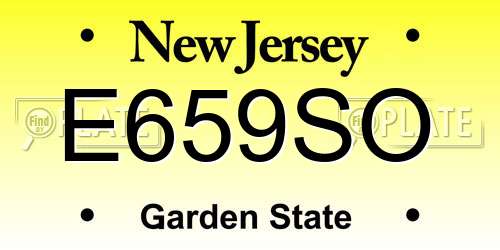 E659SO New Jersey License Plate