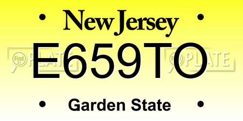 E659TO New Jersey License Plate
