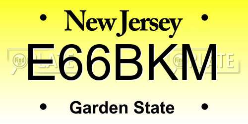 E66BKM New Jersey License Plate
