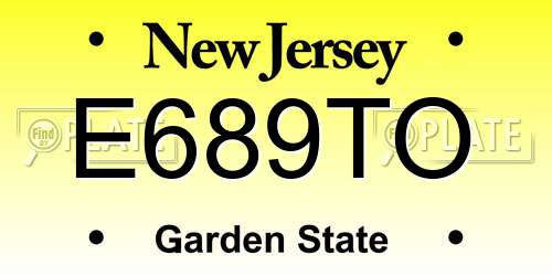 E689TO New Jersey License Plate
