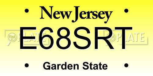 E68SRT New Jersey License Plate