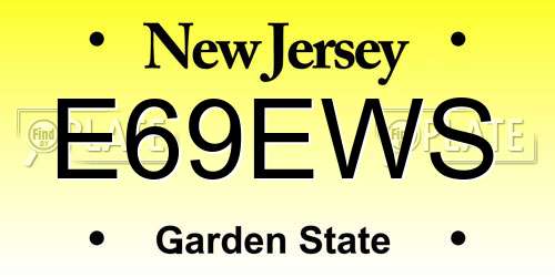 E69EWS New Jersey License Plate