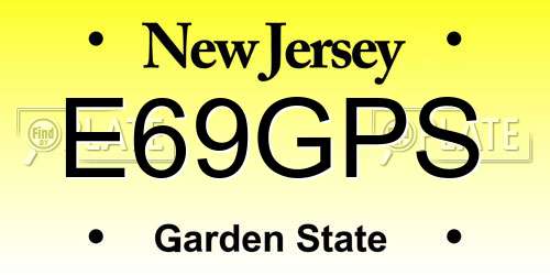 E69GPS New Jersey License Plate