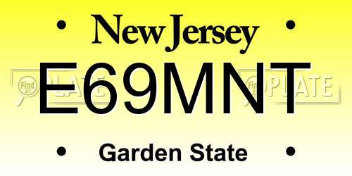 E69MNT New Jersey License Plate