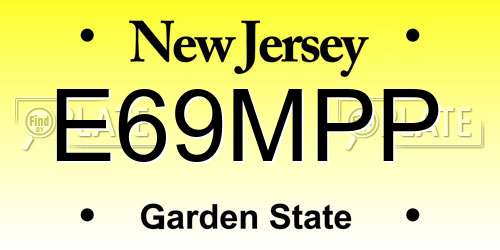 E69MPP New Jersey License Plate