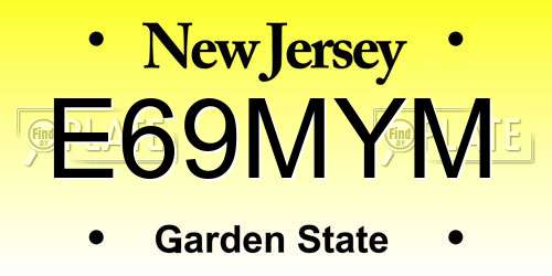 E69MYM New Jersey License Plate