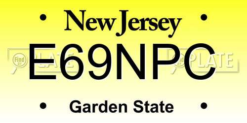 E69NPC New Jersey License Plate