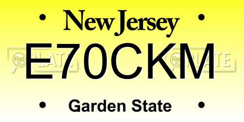 E70CKM New Jersey License Plate