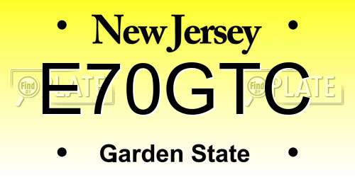 E70GTC New Jersey License Plate