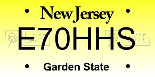 E70HHS New Jersey License Plate