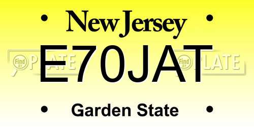 E70JAT New Jersey License Plate
