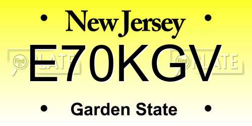 E70KGV New Jersey License Plate