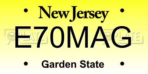 E70MAG New Jersey License Plate