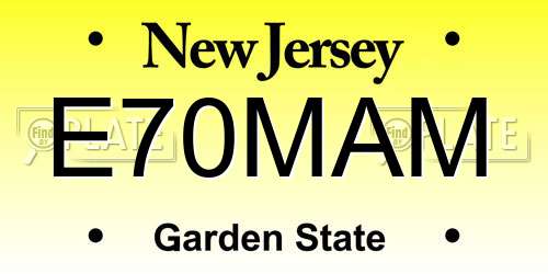 E70MAM New Jersey License Plate