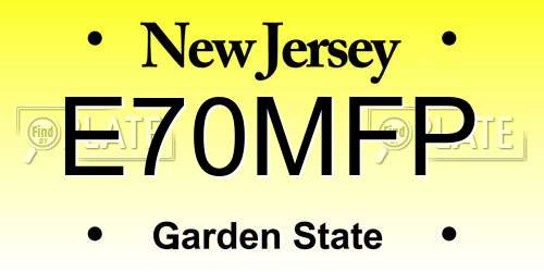 E70MFP New Jersey License Plate
