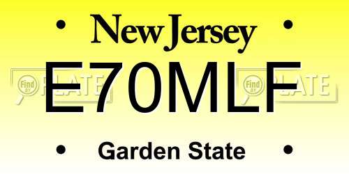 E70MLF New Jersey License Plate