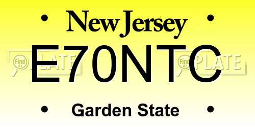 E70NTC New Jersey License Plate