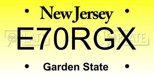 E70RGX New Jersey License Plate