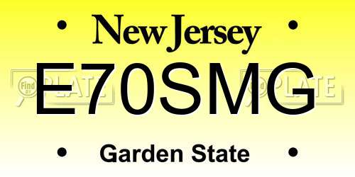 E70SMG New Jersey License Plate