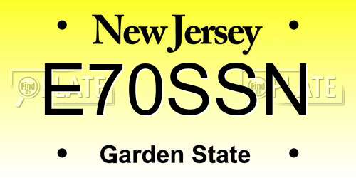 E70SSN New Jersey License Plate