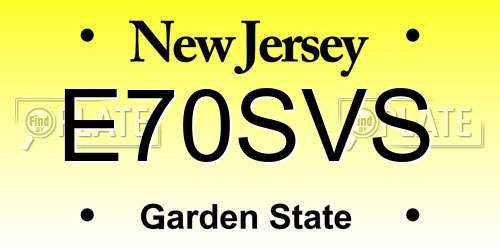 E70SVS New Jersey License Plate