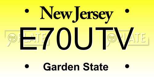 E70UTV New Jersey License Plate