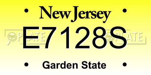 E7128S New Jersey License Plate