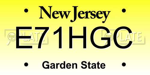 E71HGC New Jersey License Plate