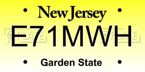 E71MWH New Jersey License Plate