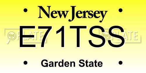 E71TSS New Jersey License Plate