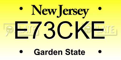 E73CKE New Jersey License Plate