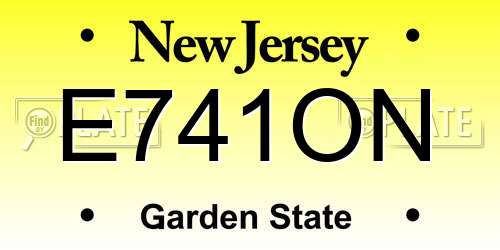 E741ON New Jersey License Plate