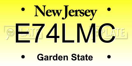 E74LMC New Jersey License Plate
