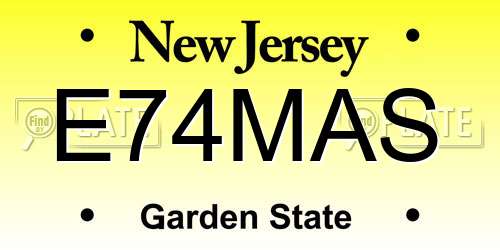 E74MAS New Jersey License Plate