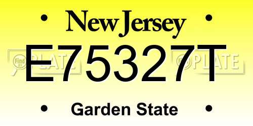 E75327T New Jersey License Plate