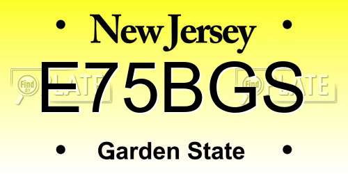 E75BGS New Jersey License Plate