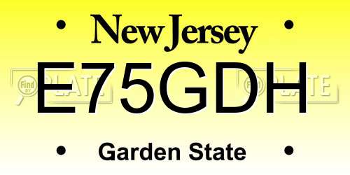 E75GDH New Jersey License Plate