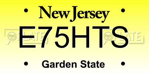 E75HTS New Jersey License Plate