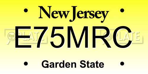 E75MRC New Jersey License Plate
