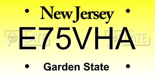 E75VHA New Jersey License Plate